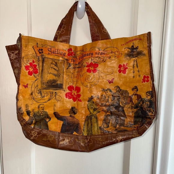 VINTAGE Trader Joe's Tote Shopping Bag "Sailing the Culinary Seas" [SUPER RARE] - Picture 2 of 5